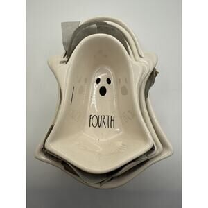 Brand NEW 2024 Rae Dunn Halloween White GHOST Shaped Measuring Cups